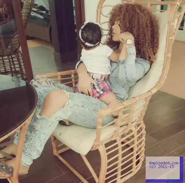 Actress Nadia Buari Shares Cute Photo With One Of Her Twins [See Photo]